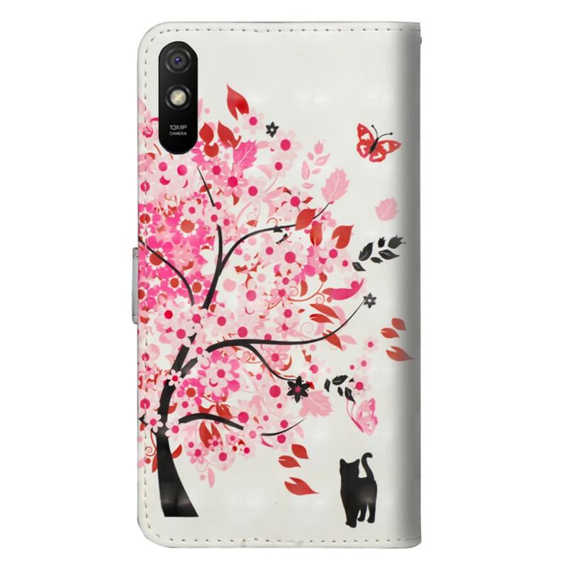 Xiaomi Redmi 9A Baum Rosa Tasche