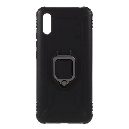 Xiaomi Redmi 9A Ring Style Kohlefaser Cover