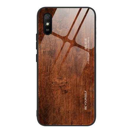 Xiaomi Redmi 9S Panzerglas Cover Holz Design