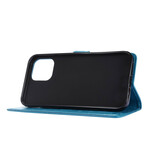 iPhone 12 Pro Max Hülle Schmetterlinge und Blumen Lanyard