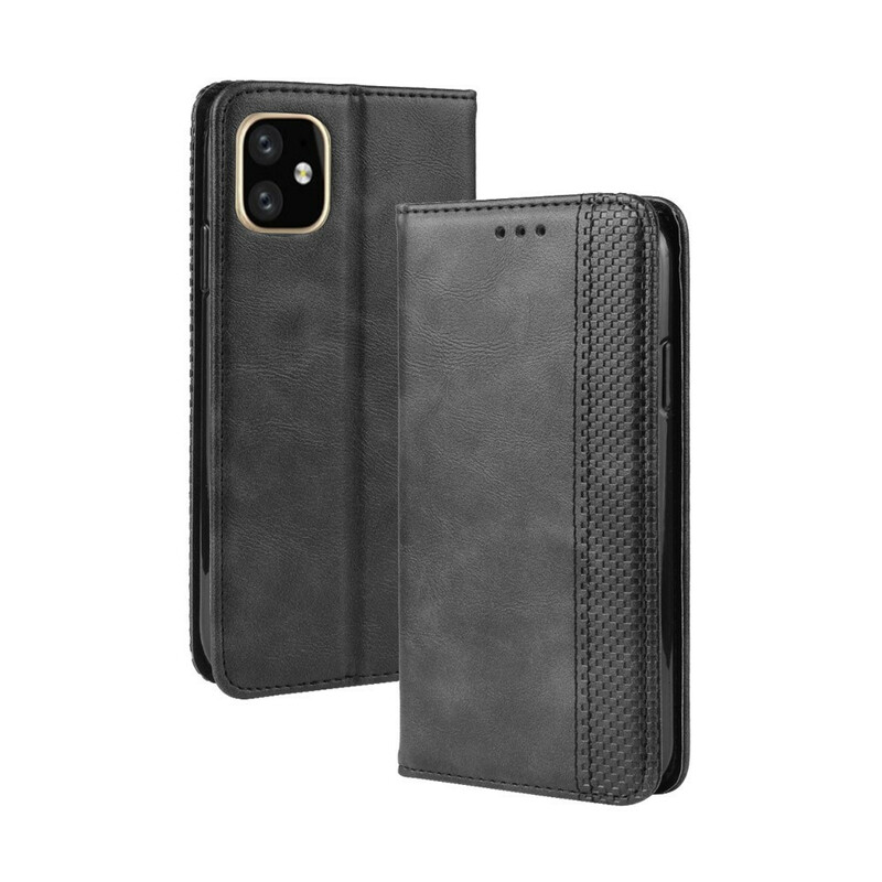 Flip Cover iPhone 12 Pro Max Vintage Styled Leather Effect