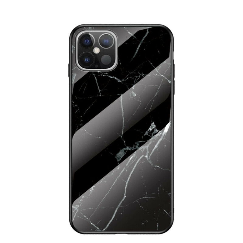 iPhone 12 Pro Max Cover Gehärtetes Glas Marble Colors