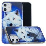 iPhone 12 Max / 12 Pro Serie Wolf Cover Fluoreszierend