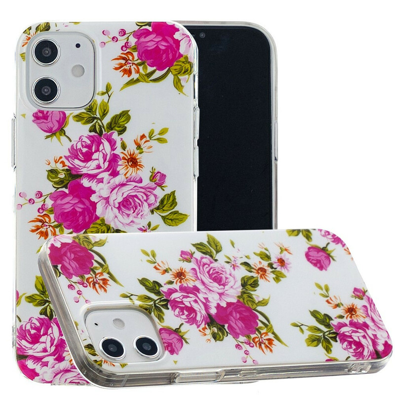 iPhone 12 Max / 12 Pro Cover Liberty Flowers Fluorescent