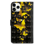 iPhone 12 Max / 12 Pro Light Spot Hülle Gelbe Schmetterlinge