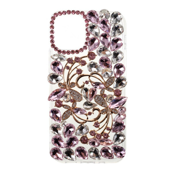 iPhone 12 / 12 Pro Silikon- und Strass-Cover