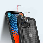 iPhone 12 Max / 12 Pro Hülle Transparent Kohlefaser Textur