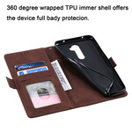 Hülle Xaiomi Redmi 9 Kunstleder Zweifarbig Verstärkte Konturen