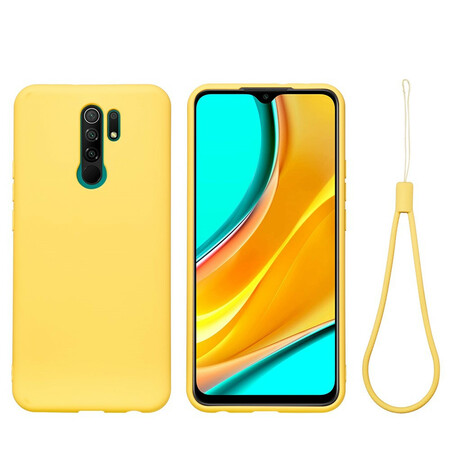 Xiaomi Redmi 9 Liquid Silicone Cover Mit Lanyard