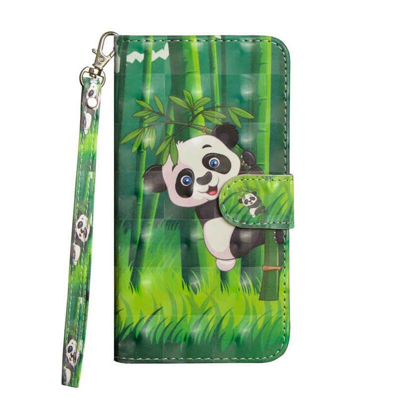 Xiaomi Redmi 9C Hülle Panda und Bambus