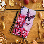 Xiaomi Redmi 9C Tasche Schmetterlinge im Zaubergarten