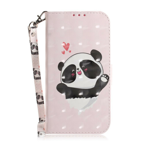 Xiaomi Redmi 9C Panda Love Tasche mit Riemen