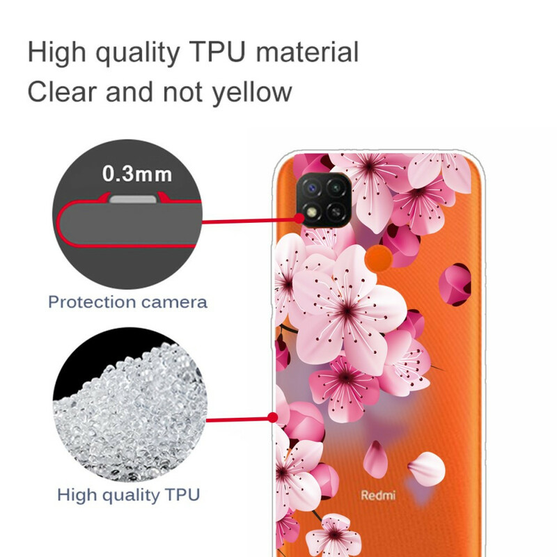 Xiaomi Redmi 9C Blumen Premium Cover