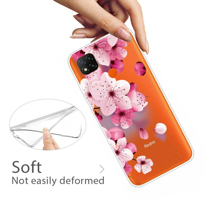 Xiaomi Redmi 9C Blumen Premium Cover