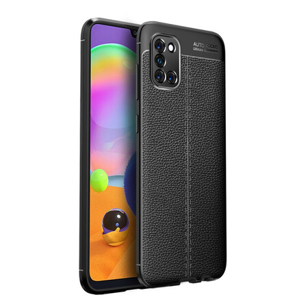 Samsung Galaxy A31 Cover Lederoptik Litchi Double Line