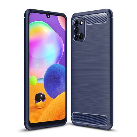 Samsung Galaxy A31 Kohlefaser Cover Gebürstet
