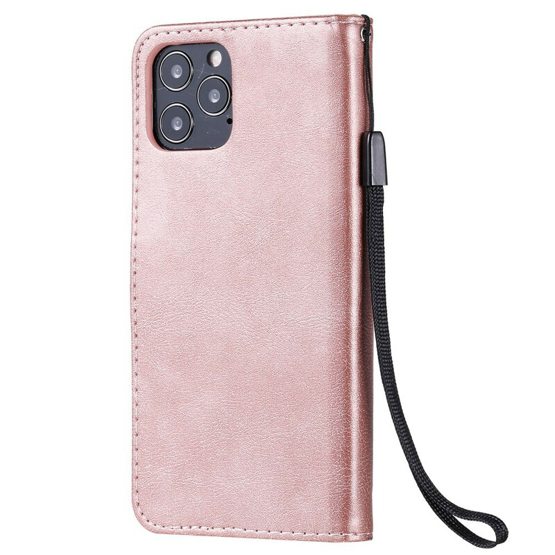 Hülle iPhone 12 Max / 12 Pro Solid Color Serie mit Riemen