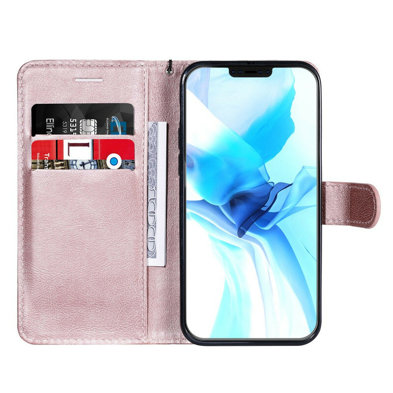 Hülle iPhone 12 Max / 12 Pro Solid Color Serie mit Riemen