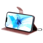 Hülle iPhone 12 Max / 12 Pro Solid Color Serie mit Riemen