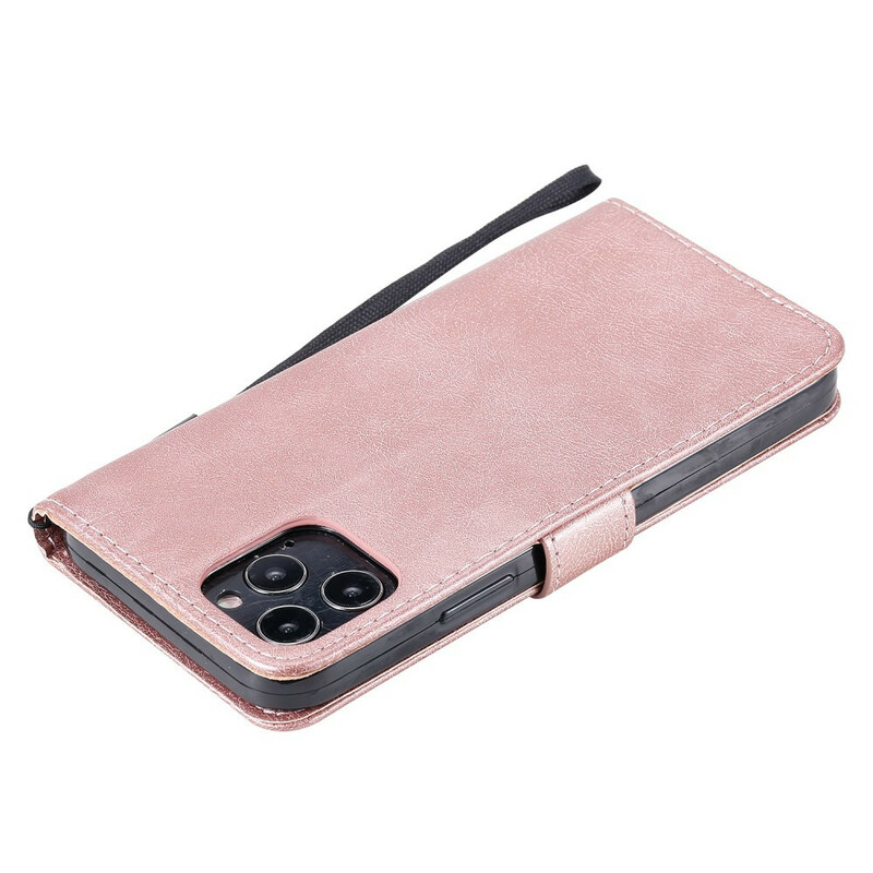 Hülle iPhone 12 Max / 12 Pro Solid Color Serie mit Riemen