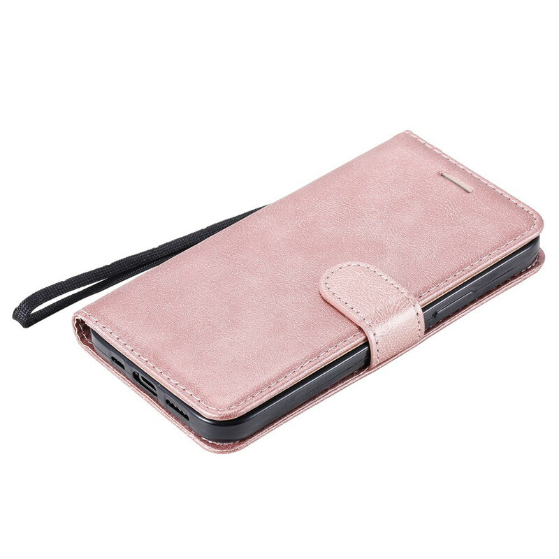 Hülle iPhone 12 Max / 12 Pro Solid Color Serie mit Riemen