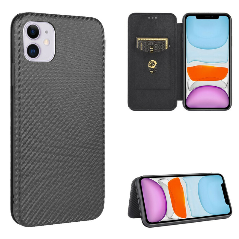 Flip Cover iPhone 12 Max / 12 Pro Kohlefaser