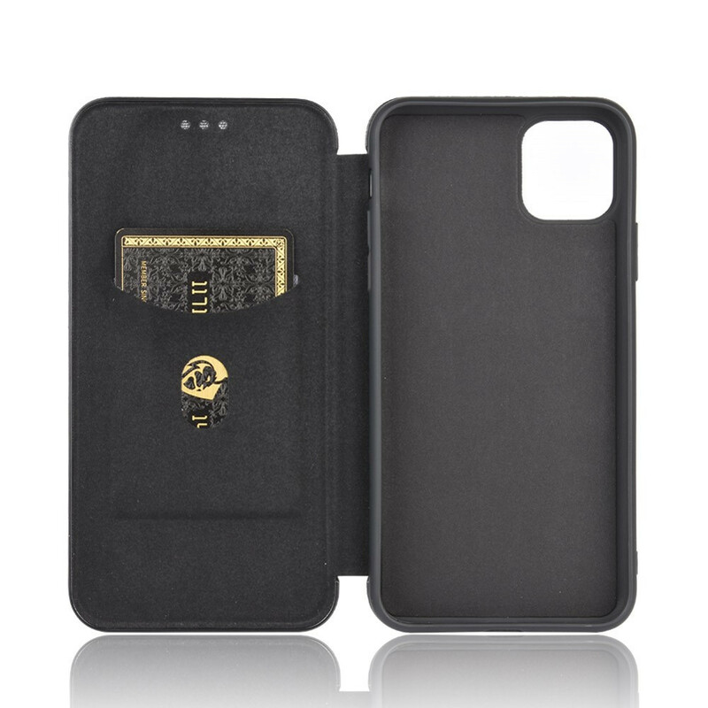 Flip Cover iPhone 12 Max / 12 Pro Kohlefaser