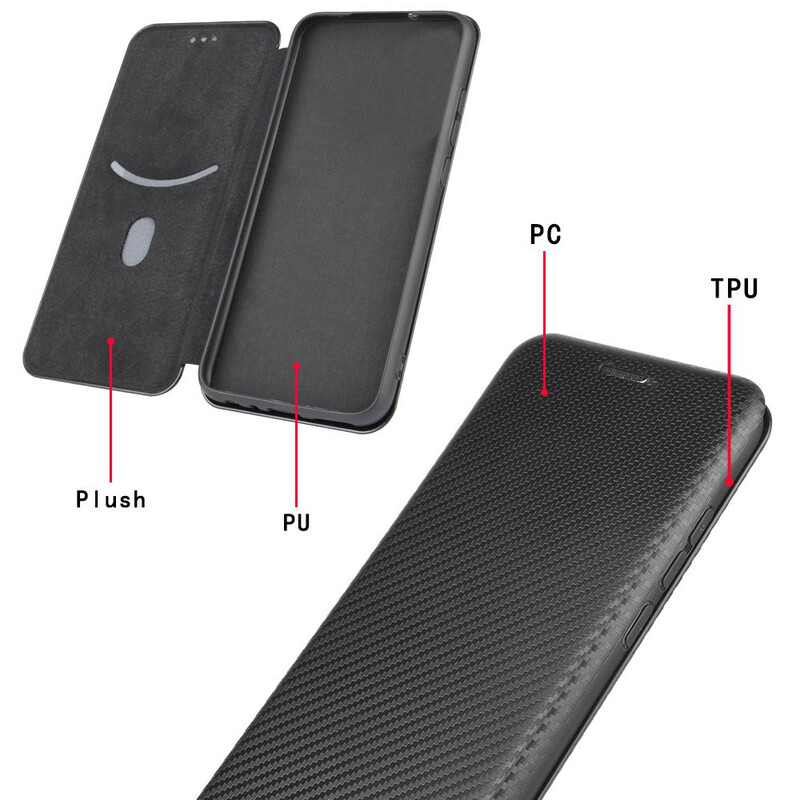 Flip Cover iPhone 12 Max / 12 Pro Kohlefaser