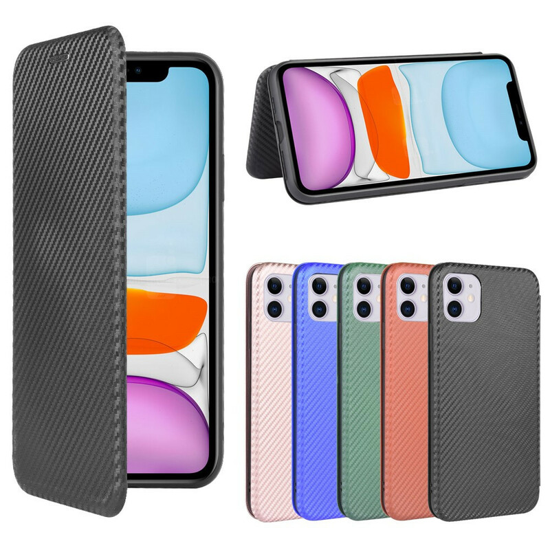 Flip Cover iPhone 12 Max / 12 Pro Kohlefaser