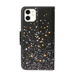 iPhone 12 Max / 12 Pro Hülle Sterne und Pailletten mit Lanyard