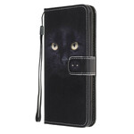 Samsung Galaxy A31 Katzenaugen Tasche Schwarz mit Riemen Samsung Galaxy A31 Katzenaugen Tasche Schwarz mit Riemen