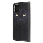 Samsung Galaxy A31 Katzenaugen Tasche Schwarz mit Lanyard Samsung Galaxy A31 Katzenaugen Tasche Schwarz mit Lanyard