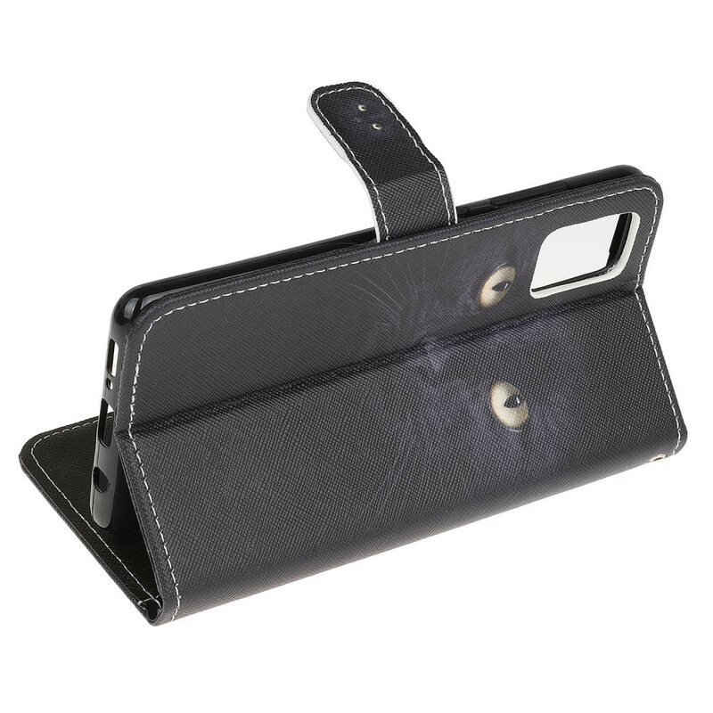 Samsung Galaxy A31 Katzenaugen Tasche Schwarz mit Lanyard Samsung Galaxy A31 Katzenaugen Tasche Schwarz mit Lanyard