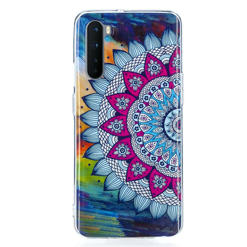 OnePlus Nord Mandala Cover Farbig Fluoreszierend