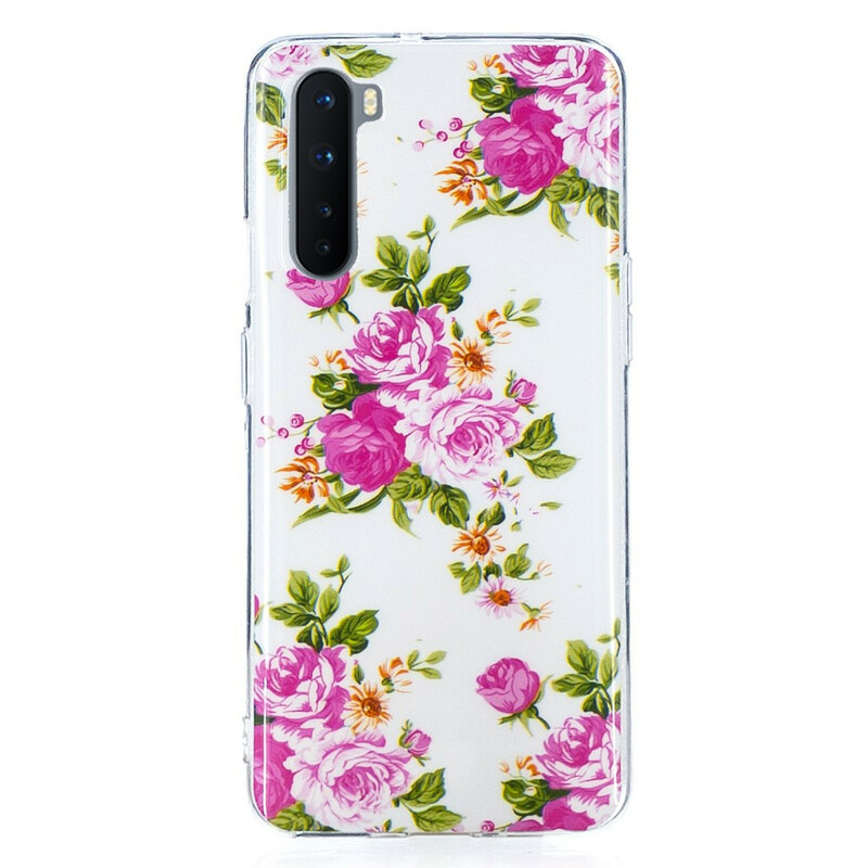 OnePlus Nord Cover Liberty Flowers Fluoreszierend