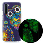 OnePlus Nord Eule Mandala Fluoreszierendes Cover