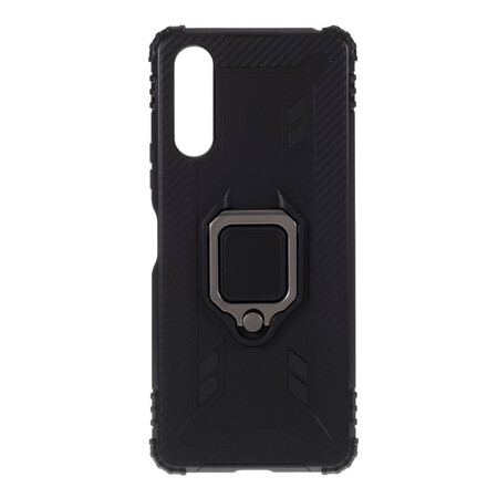 Sony Xperia 10 II Ring und Kohlefaser Cover