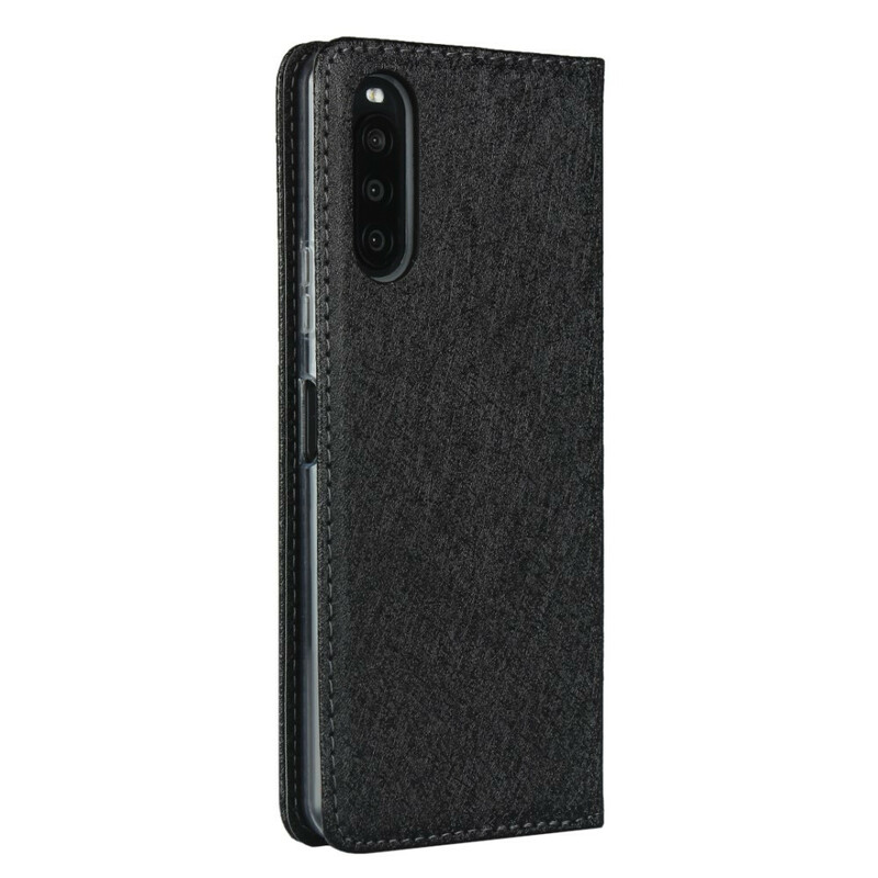 Flip Cover Sony Xperia 10 II Style Weiches Leder mit Riemen