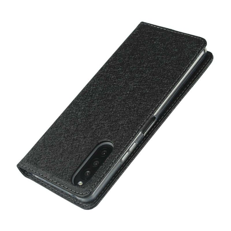 Flip Cover Sony Xperia 10 II Style Weiches Leder mit Riemen