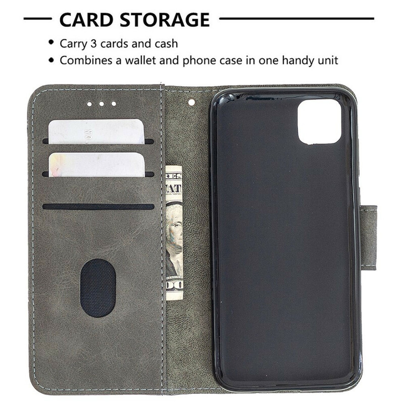 Huawei Y5p Tasche mit Krokodilhaut-Effekt Klassisch