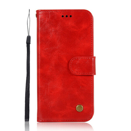 Huawei Y6p Vintage-Leder-Effekt Tasche mit Riemen