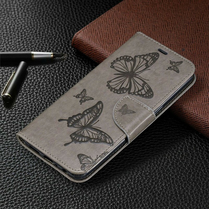 Samsung Galaxy A10s Tasche Die Fliegenden Schmetterlinge mit Lanyard