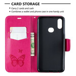 Samsung Galaxy A10s Tasche Die Fliegenden Schmetterlinge mit Lanyard