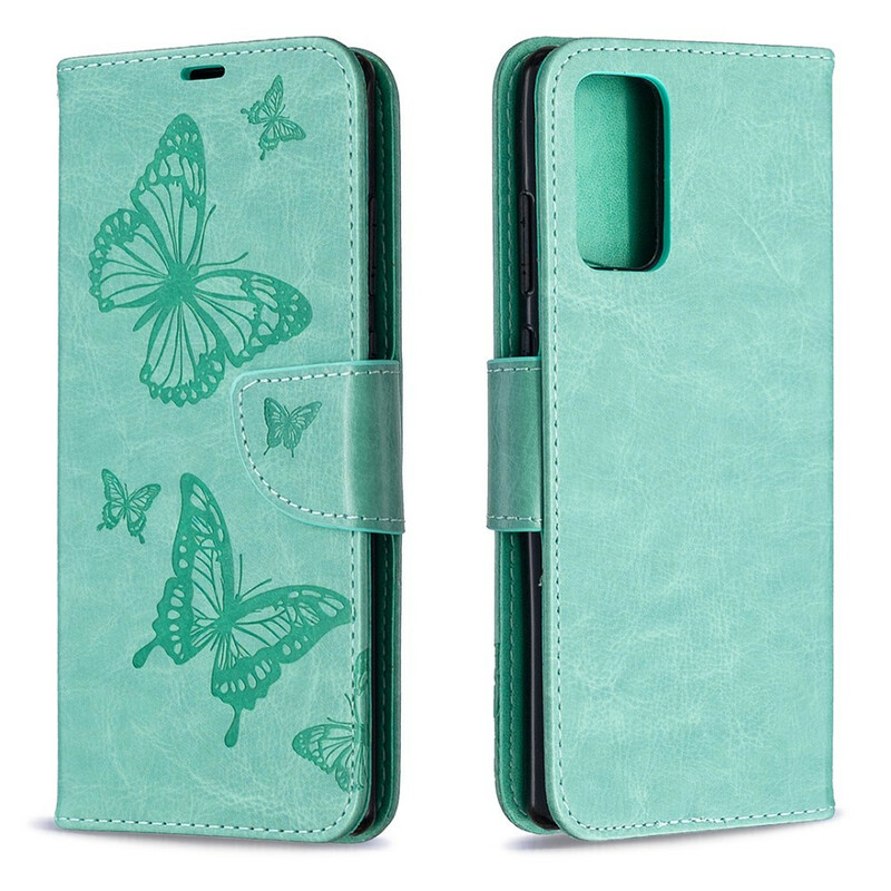 Samsung Galaxy Note 20 Schmetterlinge und Oblique Klappe Hülle