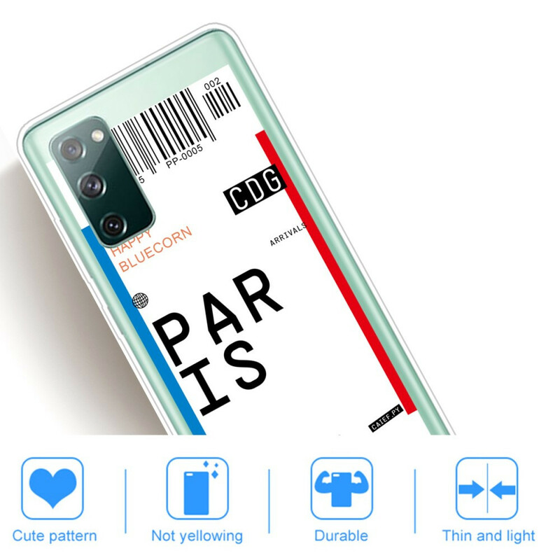 Samsung Galaxy S20 FE Boarding Pass to Paris Cover