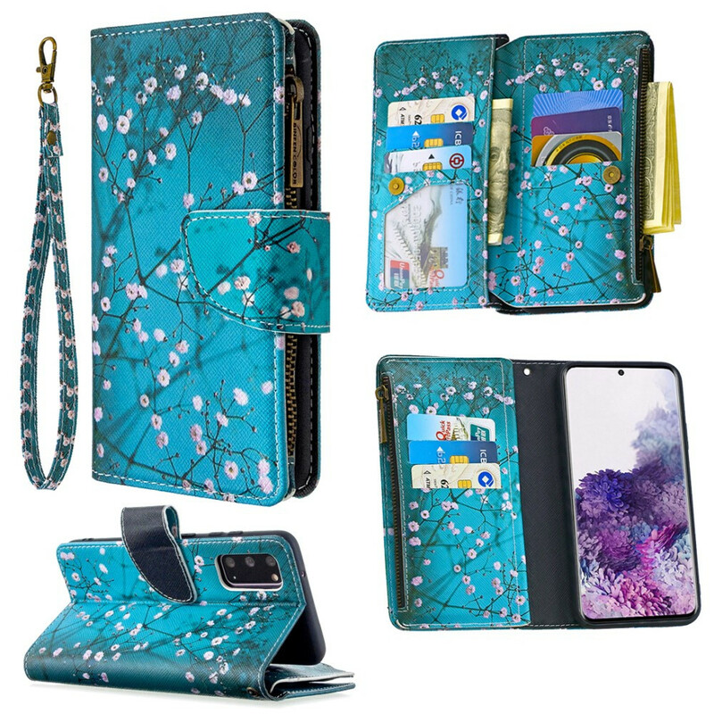 Samsung Galaxy S20 Tasche mit Reißverschluss Baum