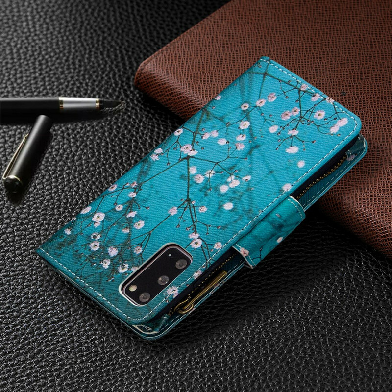 Samsung Galaxy S20 Tasche mit Reißverschluss Baum