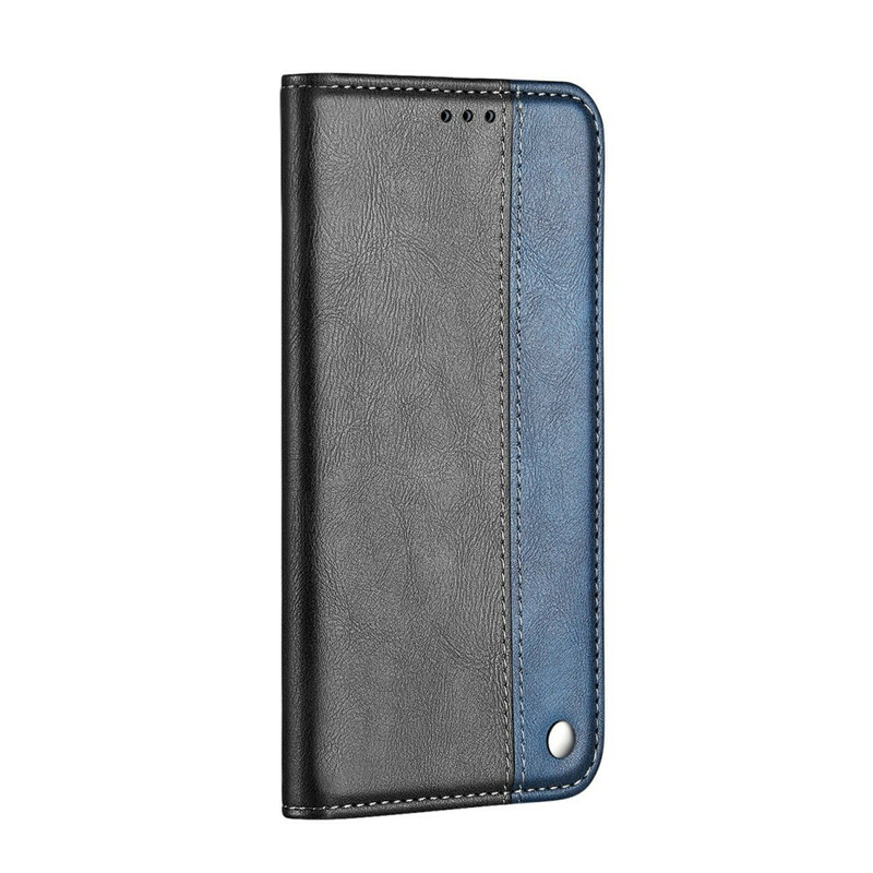 Flip Cover Samsung Galaxy S20 Ultra Zweifarbig Lederoptik
