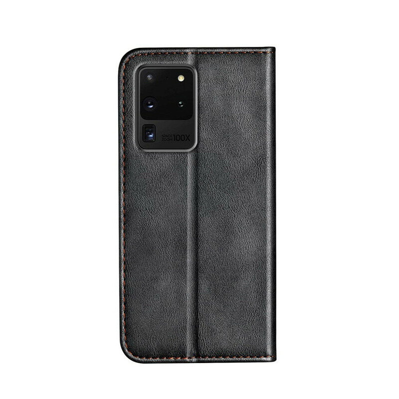 Flip Cover Samsung Galaxy S20 Ultra Zweifarbig Lederoptik