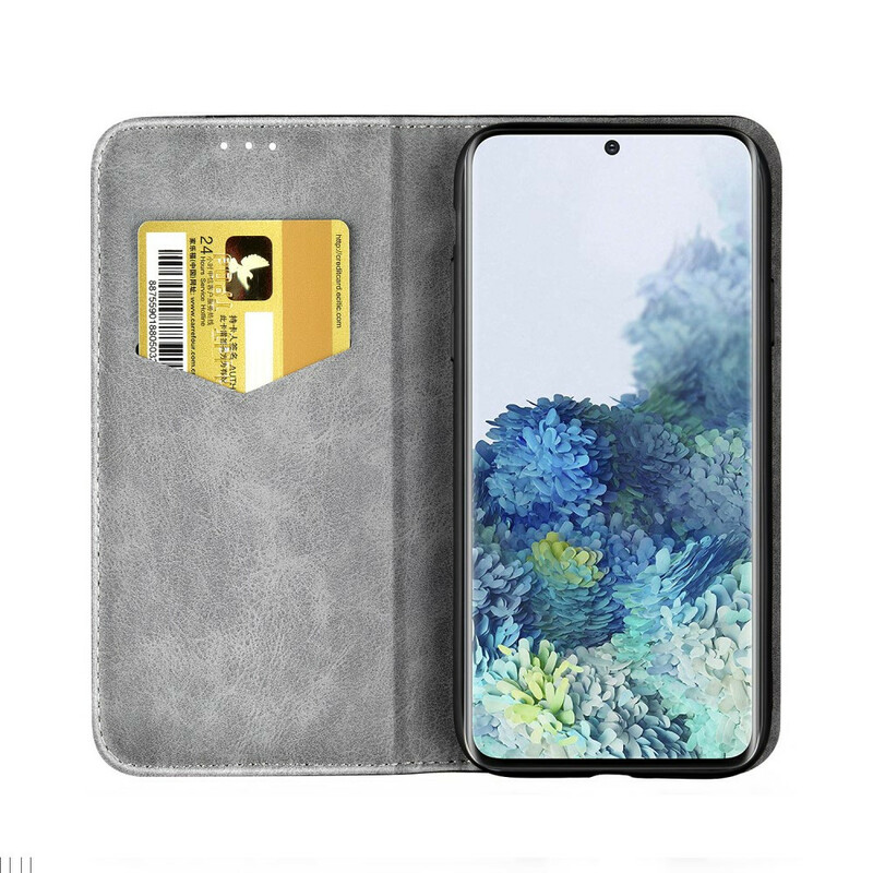 Flip Cover Samsung Galaxy S20 Ultra Zweifarbig Lederoptik